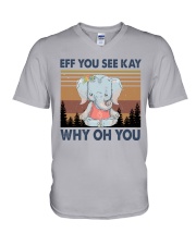 ELELPHANT EFF YOU V-Neck T-Shirt thumbnail