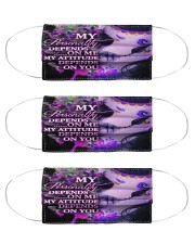 My Attitude Depends On You Cloth Face Mask - 3 Pack front