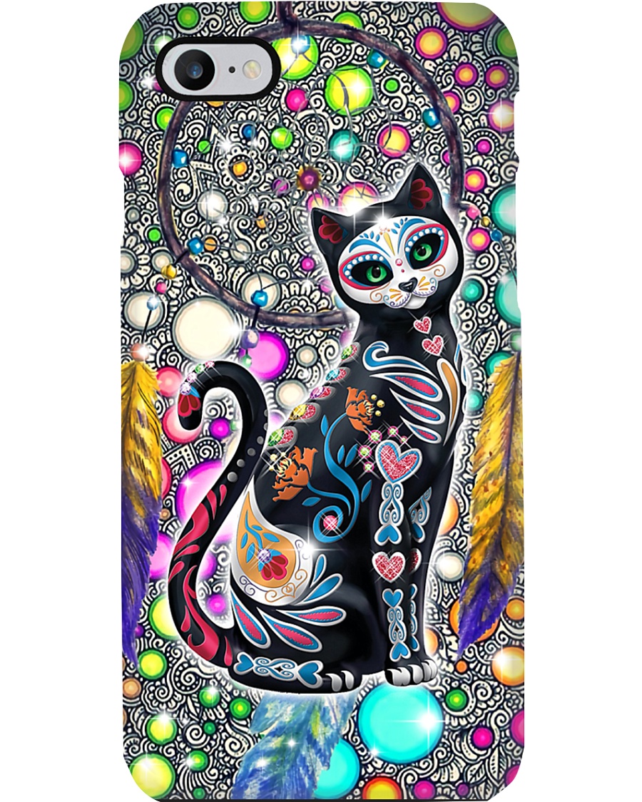 Cat skeleton Phone Case