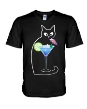 BLUE LAGOON COCKTAIL CAT V-Neck T-Shirt thumbnail