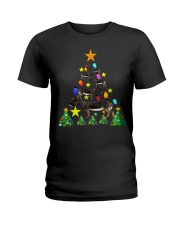 Merry Christmas with Donkeys Ladies T-Shirt thumbnail