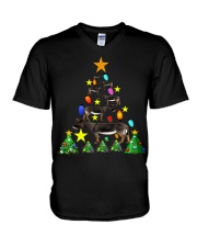 Merry Christmas with Donkeys V-Neck T-Shirt thumbnail