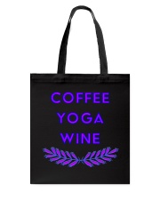 Coffee yoga wine Tote Bag thumbnail