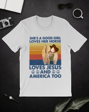 She's-a-good-girl-horse Classic T-Shirt lifestyle-mens-crewneck-front-16