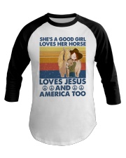 She's-a-good-girl-horse Baseball Tee tile