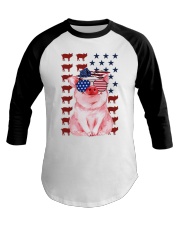 Flag- kute pig Baseball Tee tile