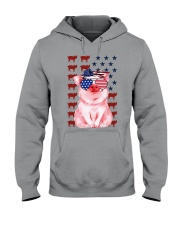 Flag- kute pig Hooded Sweatshirt tile