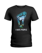 I Hate People Bigfoot Ladies T-Shirt tile