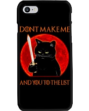 Black Cat Dont Make Me Phone Case tile
