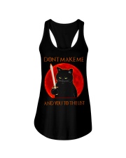 Black Cat Dont Make Me Ladies Flowy Tank tile