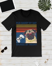 Pug Daddy By Day Vintage Fathers Day T-ShirtPug Da Classic T-Shirt lifestyle-mens-crewneck-front-17