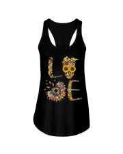 Sunflower Skull Tattoo HTH Ladies Flowy Tank tile