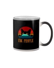 Black Cat Mask Vintage Color Changing Mug tile