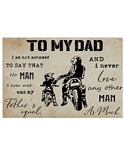 To My Dad Biker 24x16 Poster front