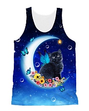 Black Cat on Moon 2806 All-over Unisex Tank front