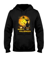 Cat and Owl Halloween Hooded Sweatshirt thumbnail