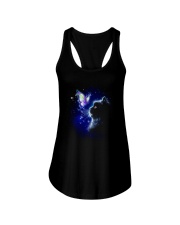 Black cat and Butterfly Ladies Flowy Tank thumbnail