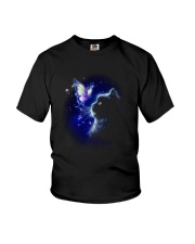 Black cat and Butterfly Youth T-Shirt thumbnail