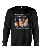Wine Cats Crewneck Sweatshirt thumbnail