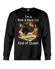 Book And Black Cat Crewneck Sweatshirt front