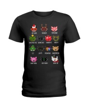 Cat Christmas Ladies T-Shirt thumbnail