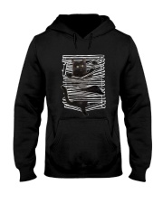 Black Cat And Window Blinds Hooded Sweatshirt thumbnail