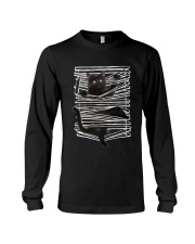 Black Cat And Window Blinds Long Sleeve Tee thumbnail