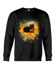 Black Cat Leaf Crewneck Sweatshirt thumbnail