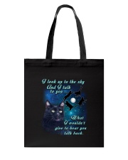 Black cat sky Tote Bag thumbnail