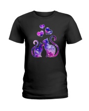 Cat couple Galaxy Ladies T-Shirt thumbnail