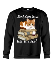 Book Cat Wine Crewneck Sweatshirt front