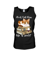 Book Cat Wine Unisex Tank thumbnail