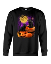 Black cat Halloween Crewneck Sweatshirt thumbnail