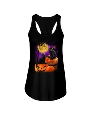 Black cat Halloween Ladies Flowy Tank thumbnail