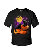 Black cat Halloween Youth T-Shirt thumbnail