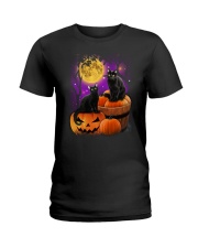 Black cat Halloween Ladies T-Shirt thumbnail