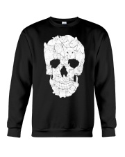 Sketchy Cat Skull Crewneck Sweatshirt thumbnail