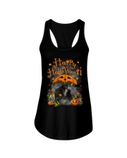 Black Cat Happy Halloween Ladies Flowy Tank thumbnail