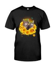Cats and sunflowers Classic T-Shirt front