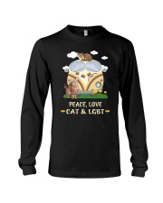 Peace Love Cat LGBT Long Sleeve Tee thumbnail