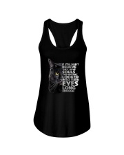 Black Cat and eyes Ladies Flowy Tank thumbnail