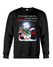 Black Cat Under The Tree Crewneck Sweatshirt front