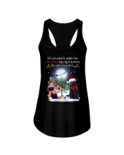 Black Cat Under The Tree Ladies Flowy Tank thumbnail