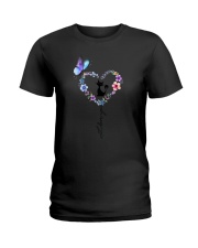 Butterfly and Cat I love you Ladies T-Shirt thumbnail