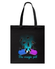 Black cat magic pill 2507 Tote Bag thumbnail