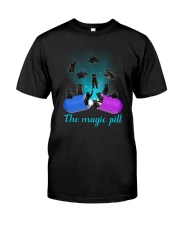 Black cat magic pill 2507 Classic T-Shirt front