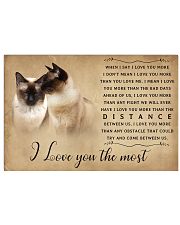 Siamese Cat I Love You The Most Poster 1501 17x11 Poster front
