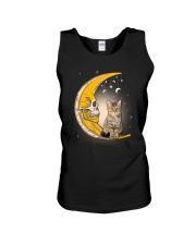 Cat moon skull Unisex Tank thumbnail