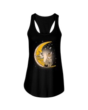 Cat moon skull Ladies Flowy Tank thumbnail