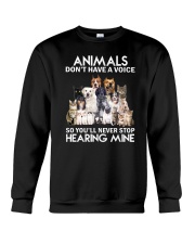 Animals hearing Crewneck Sweatshirt front
